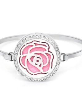 Bracelete Difusor Pessoal – Rosa com Strass